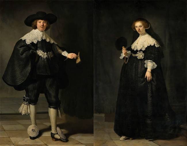 Bộ đôi bức họa chân dung Maerten Soolmans và Oopjen Coppit của họa sĩ Hà Lan Rembrandt vẽ vào năm 1634. Viện bảo tàng Rijksmuseum (Amsterdam) và Louvre (Paris) kết hợp mua lại bức tranh này từ gia đình Rothschild vào năm 2015 với giá 180 triệu USD.