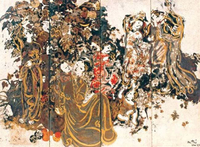 Tác phẩm Thiếu nữ bên cây phù dung của họa sĩ Nguyễn Gia Trí cũng từng nằm trong bộ sưu tập quý của ông Đức Minh muốn hiến tặng cho Bảo tàng Mỹ thuật Việt Nam