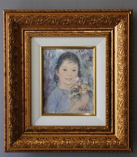 Tác phẩm “Tuổi xanh” (sơn dầu, 24cm x 19cm, 1988) của Lê Thị Lưu