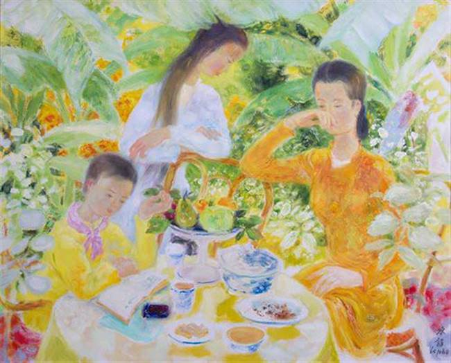 Tác phẩm Điểm tâm của họa sĩ Lê Phổ, đã được nhà sưu tập Nguyễn Minh mua về nước năm 2015 từ một nhà đấu giá tại Mỹ