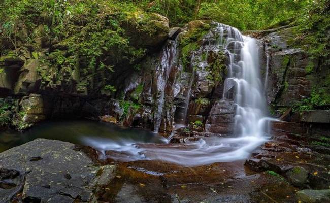 Tác phẩm "Vẻ đẹp Bạch Mã" của tác giả Lê Tân Thanh đoạt giải khuyến khích. Bức ảnh được chụp tại thác Ngũ Hồ, một trong những thác nước đẹp nhất của vườn quốc gia Bạch Mã.