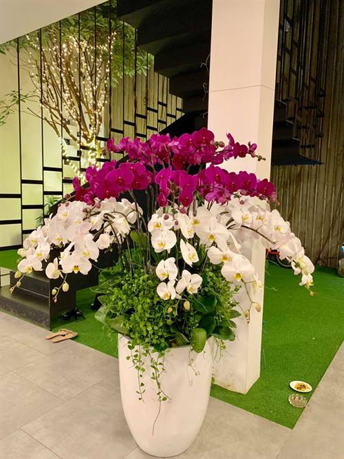 Hồ Ngọc Hà rất yêu hoa nên đặt nhiều loại hoa khác nhau trong nhà.