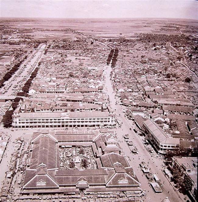 Một bức không ảnh khác về chợ Bình Tây năm 1955. Ảnh tư liệu.