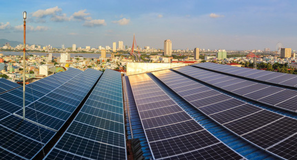 Một địa điểm lắp đặt hệ thống điện mặt trời mái nhà ở Đà Nẵng- Ảnh: C.P.C