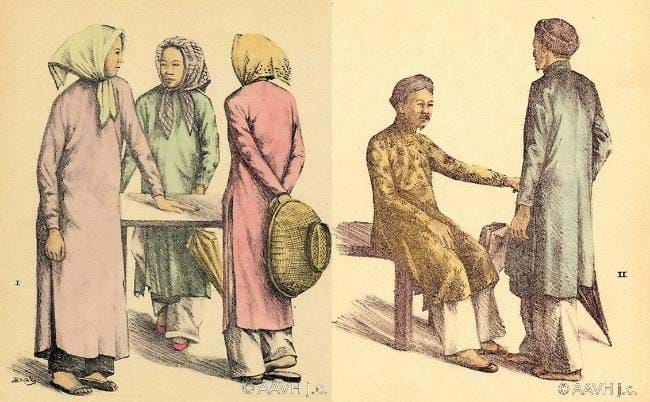 Trang phục của đàn ông và phụ nữ Nam Bộ xưa.