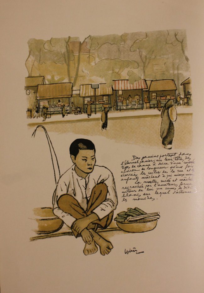 Gánh hàng rong và khung cảnh sống động tuyệt vời của đường phố Hà Nội xưa qua nét vẽ của Lê Phổ