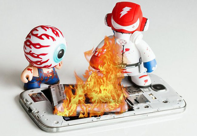 Smartphone quá nóng sẽ dẫn đến cháy nổ.