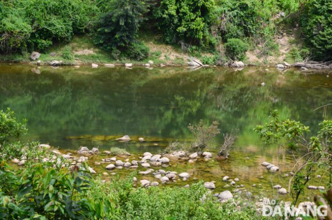 Sau lưng homestay là dòng suối thơ mộng - một nhánh của sông Cu Đê chảy qua hai thôn Tà Lang - Giàn Bí
