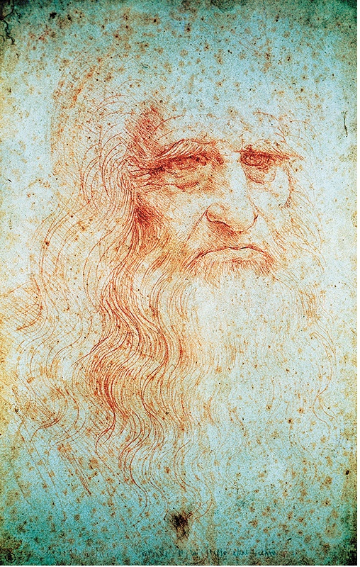 Những năm 1513, ông là họa sĩ giỏi nhất thế giới, có rất nhiều người muốn đặt hàng nhưng lại chỉ say mê với các môn khoa học. Thực hiện dự án rút cạn các đầm lầy ở Pontine, làm cho một máy đúc đồng xu với lưỡi rất sắc… Nhưng niềm đam mê lớn nhất của Leonardo trong khi ở Rome là những chiếc gương. Trong ảnh là bức chân dung phiên bản Turin.
