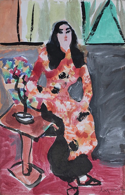 Tác phẩm “Thiếu nữ Hà thành” (1978) của cố họa sĩ Lưu Công Nhân.