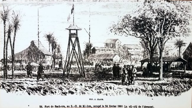 Pháp chiếm pháo đài Rạch Tra năm 1861.