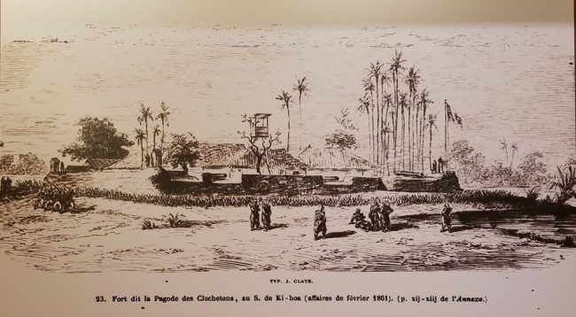 Pháo đài chùa Kiểng Phước năm 1861.