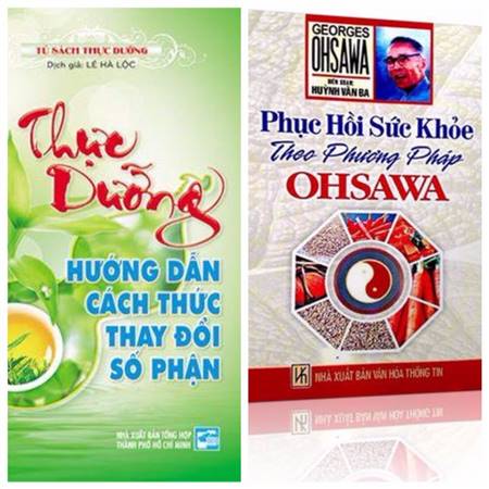 3 cuốn sách về thực dưỡng của tác giả Ohsawa: Phục hồi sức khỏe theo phương pháp Ohsawa. Những hiệu quả rõ ràng của phương pháp Ohsawa. Thực dưỡng và cách hướng dẫn thay đổi số phận.