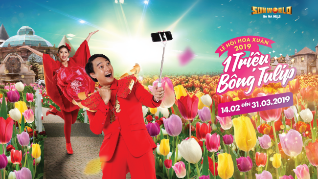 Lễ hội hoa tulip với hơn một triệu bông hoa tulip khoe sắc tại khu du lịch Sun World Ba Na Hills