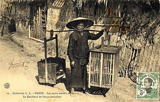 Gánh “Phở ê” Việt trên bưu thiếp ẢNH: TƯ LIỆU