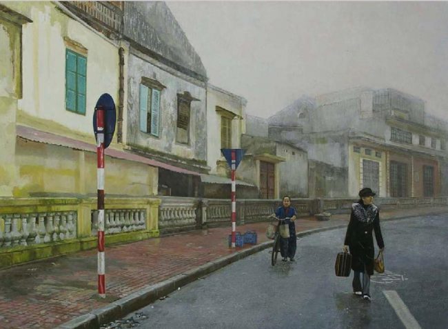 Lê Nguyễn Nhật Linh là tác giả trẻ, từng xuất bản một số đầu sách như: Vị hôn, Nín đi con, Đến Nhật Bản học về cuộc đời. Cô là người đưa ra ý tưởng thực hiện Lặng phố và viết những bài tản văn nhẹ nhàng về Hà Nội trong sách.