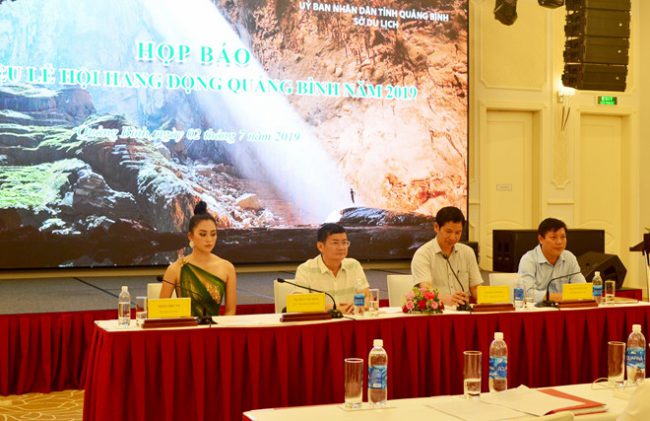 Buổi họp báo giới thiệu về Lễ hội hang động Quảng Bình 2019.