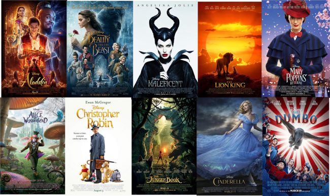 Trong vòng 5 năm, Disney cho ra đời 10 bộ phim live-action với mức độ đầu tư công phu.