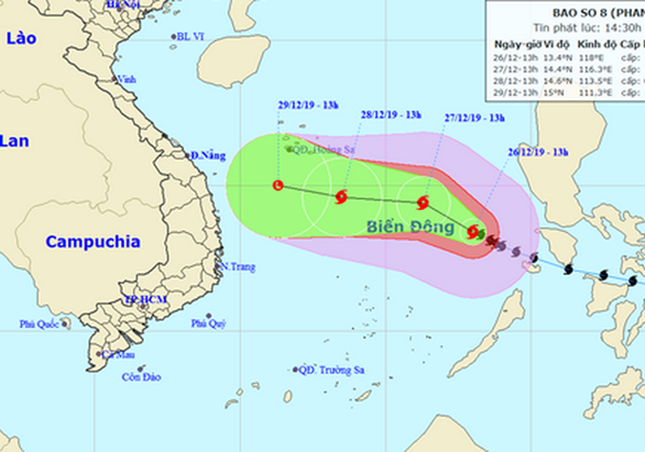 TS Hoàng Phúc Lâm nhận định sau khi tương tác với đợt không khí lạnh mạnh, bão Phanfone suy yếu nhanh, có thể tan trên biển. Ảnh: NCHMF